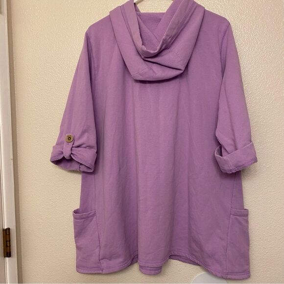 Susan Graver brushed French terry hooded top sweatshirt XL - Picture 3 of 10